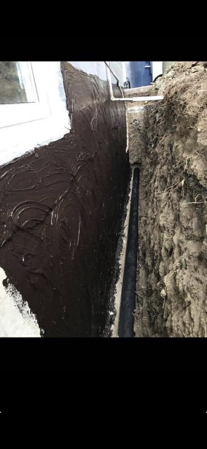 Exterior foundation waterproofing